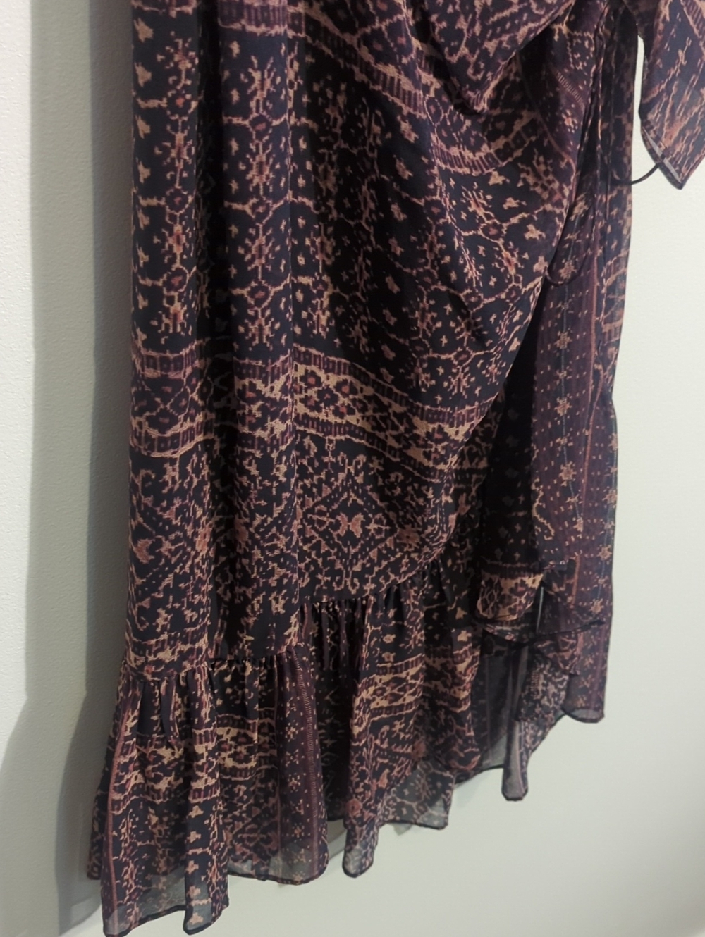 ULLA JOHNSON silk chiffon mini dress mini dress - size 8 - Picture 4 of 11